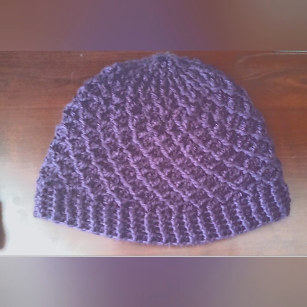 Handmade Crocheted Beanie Cap Hat Adult size
